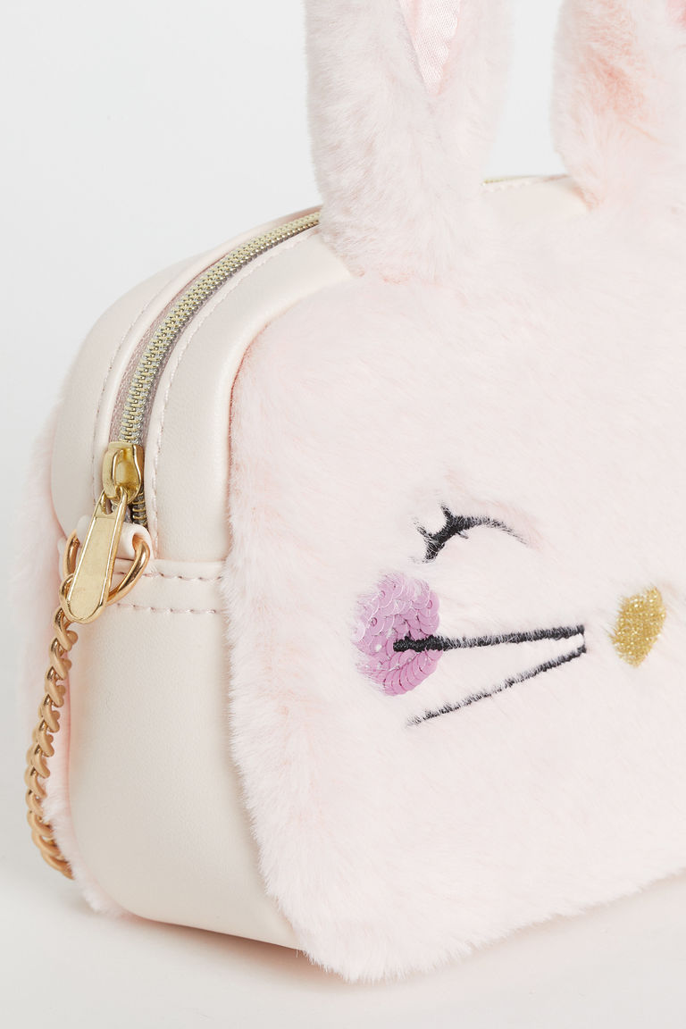 Faux fur shoulder bag