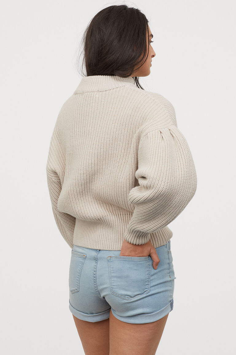 Stretch denim shorts