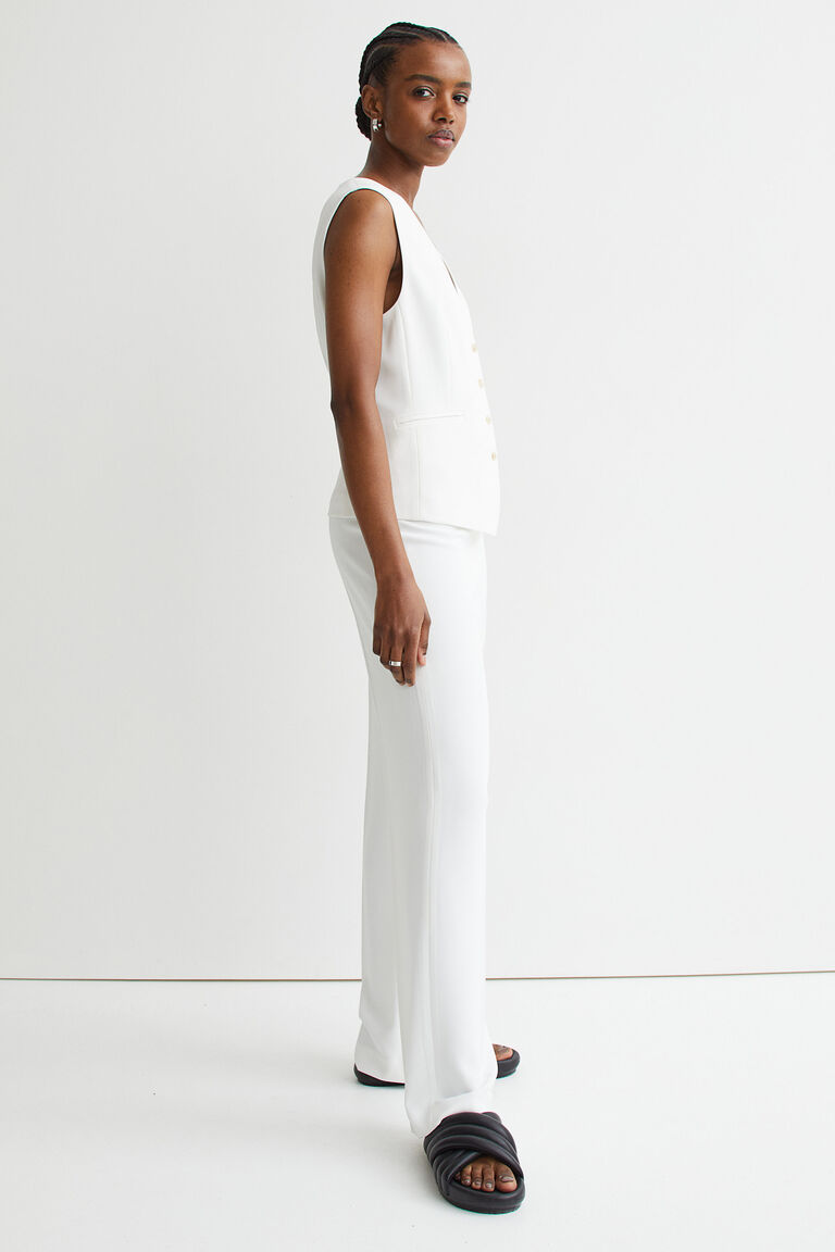 La Smith Tailored Fit White Marcella Waistcoat main image 1