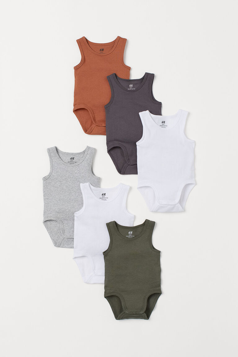 6pack sleeveless bodysuits