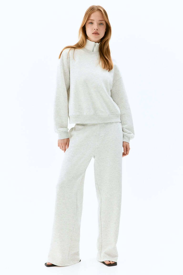 Stylish Two Piece Slit Hooded Sweatshirt Set