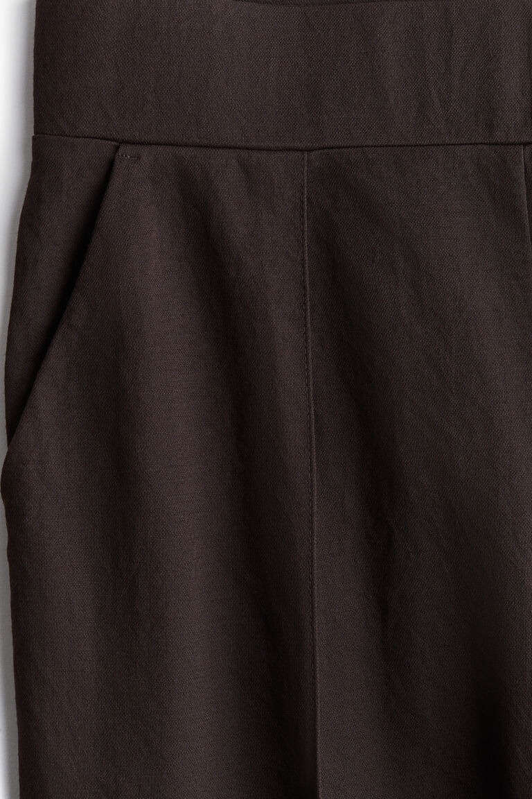 Hand-embellished high-waist trousers with bows