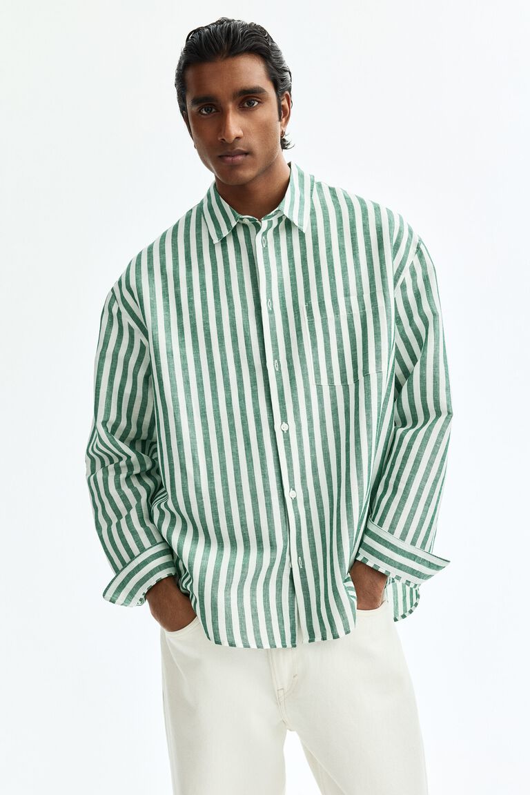Relaxed Fit Linen-blend shirt