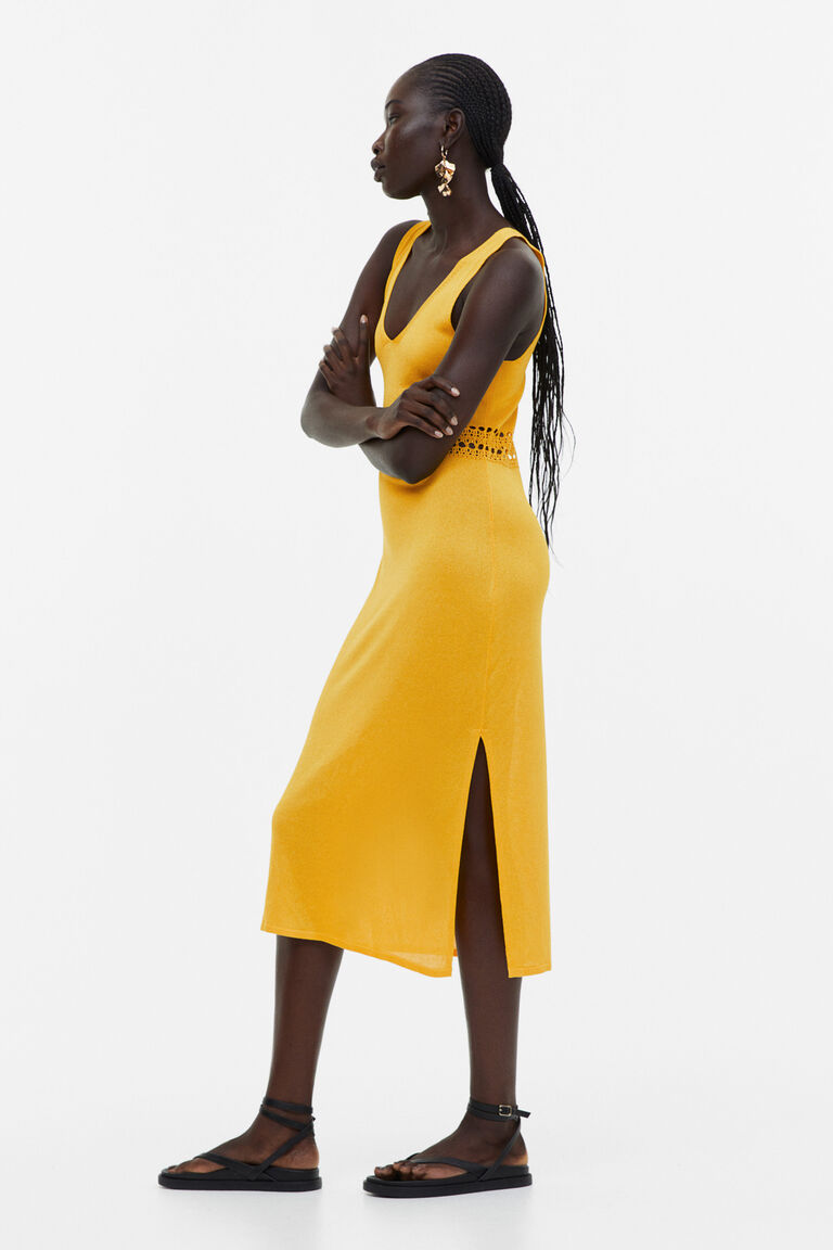 【新品】imperf Classic Knit Dress 38 Fine-knit dress