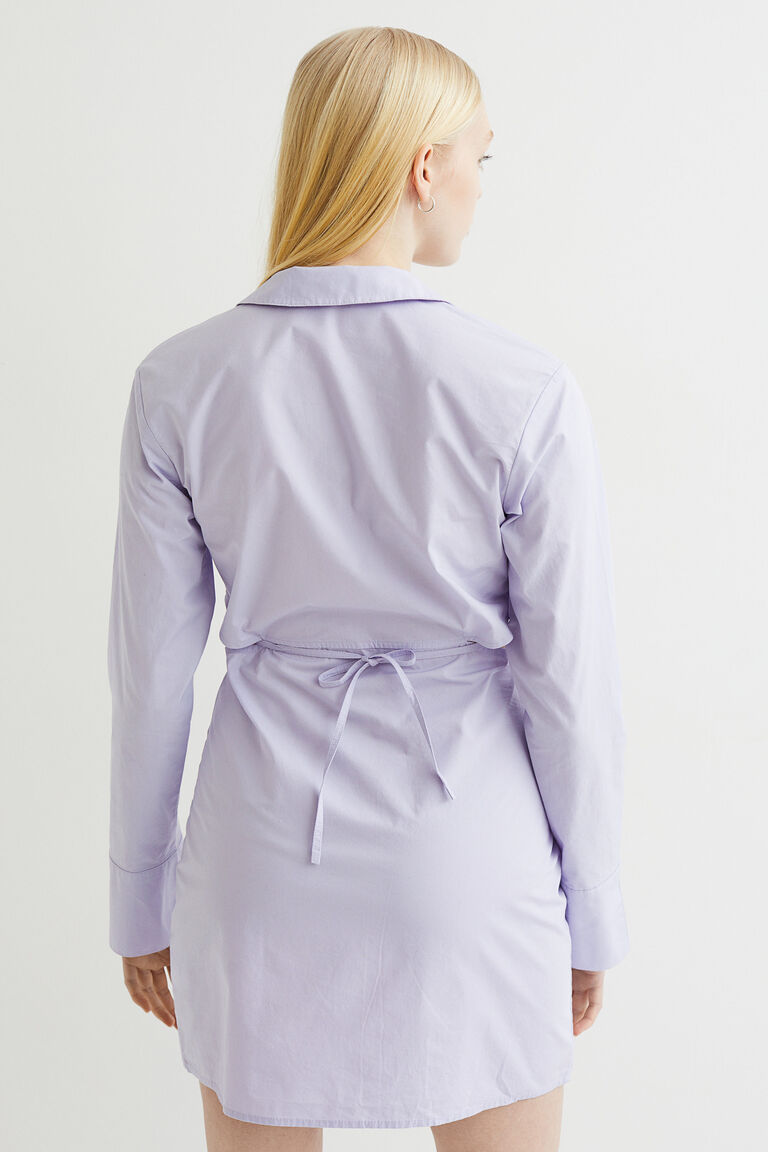 LM Poplin V Neck Dress