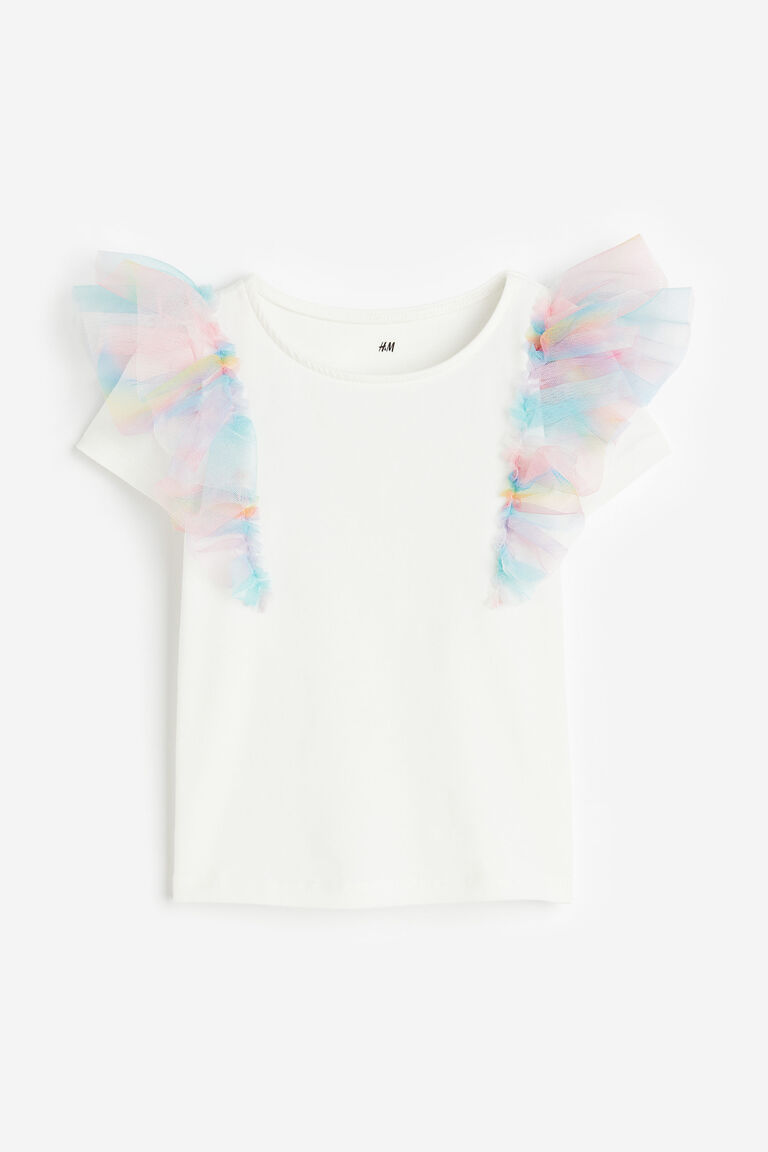 White Flounce Top main image 1