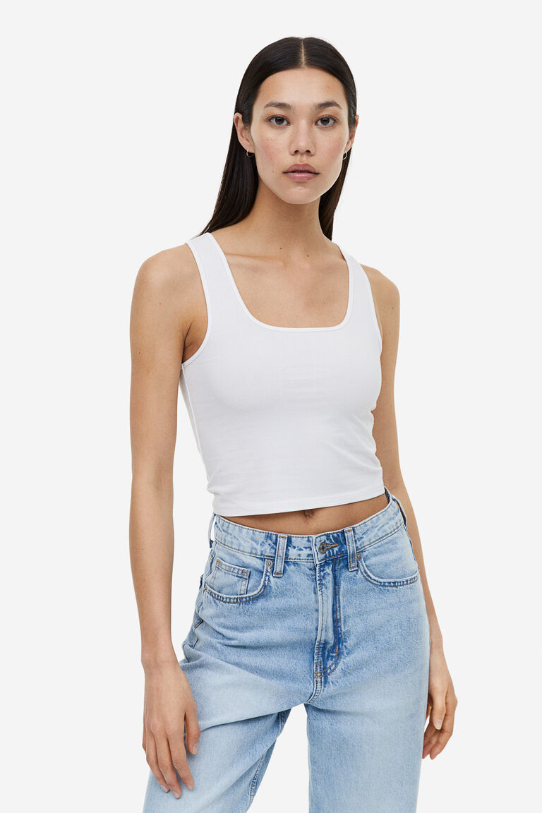 Cropped vest top