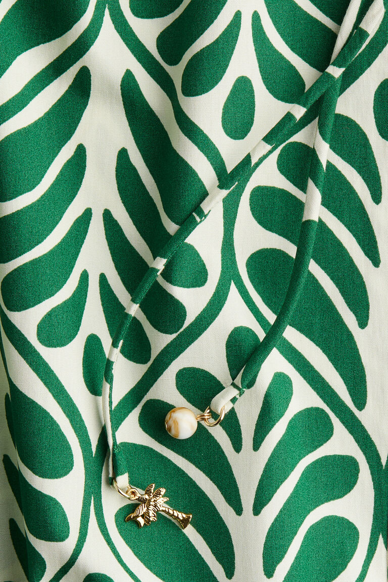 Neck Drawstring Drawstring-neck dress