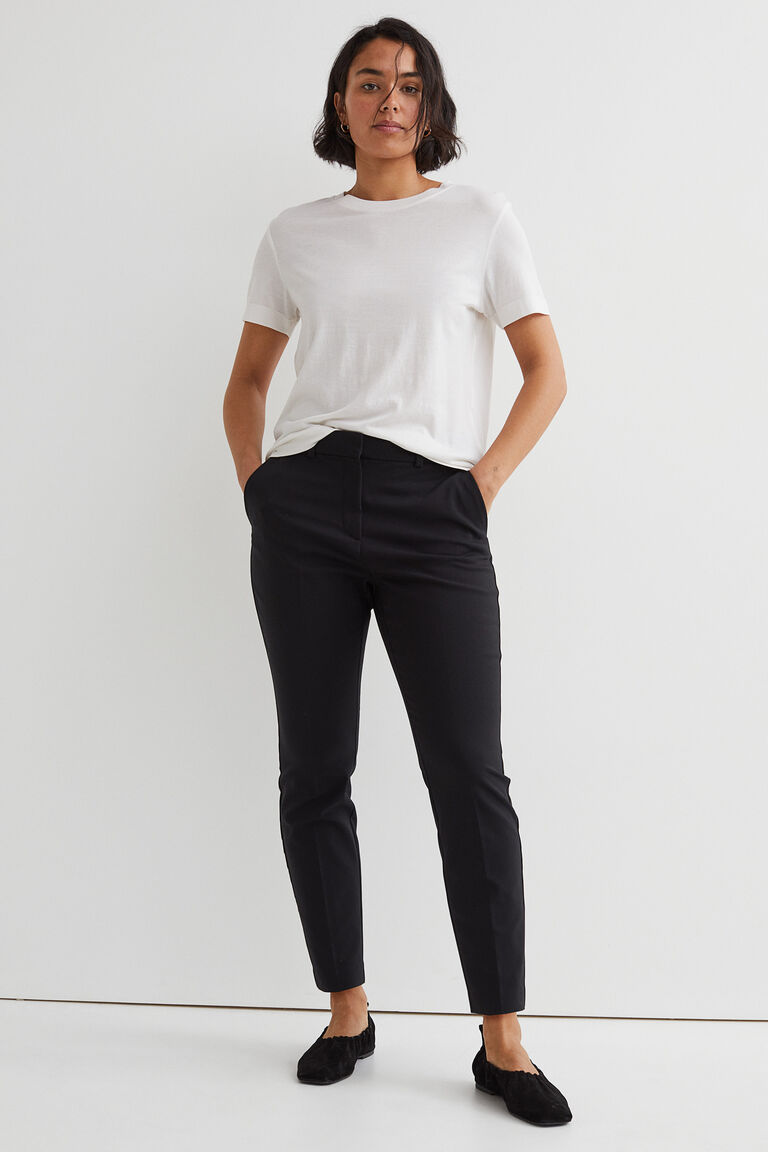 black cigarette trousers