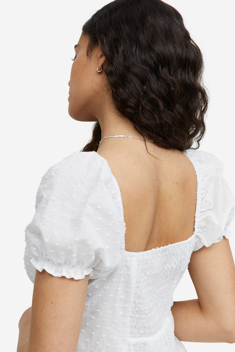 Swirl Abstract Puff Sleeves Dress main image 1