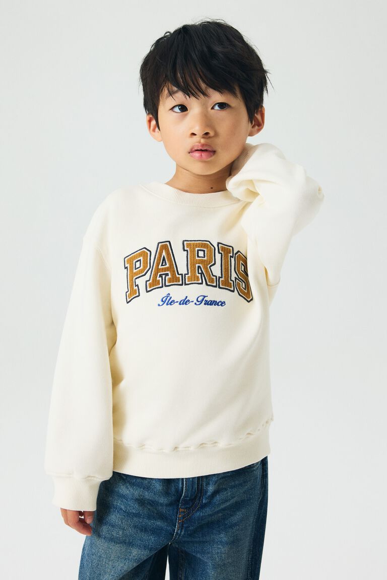 Printed crew-neck sweatshirt
