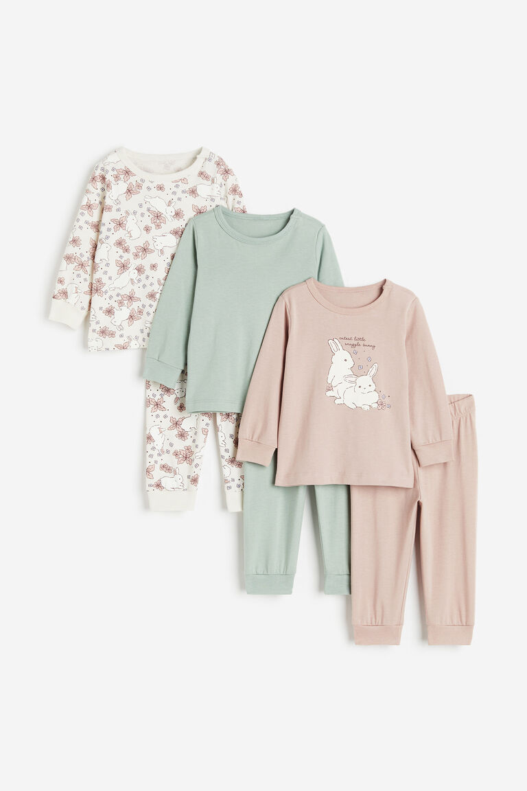 3-pack cotton pyjamas
