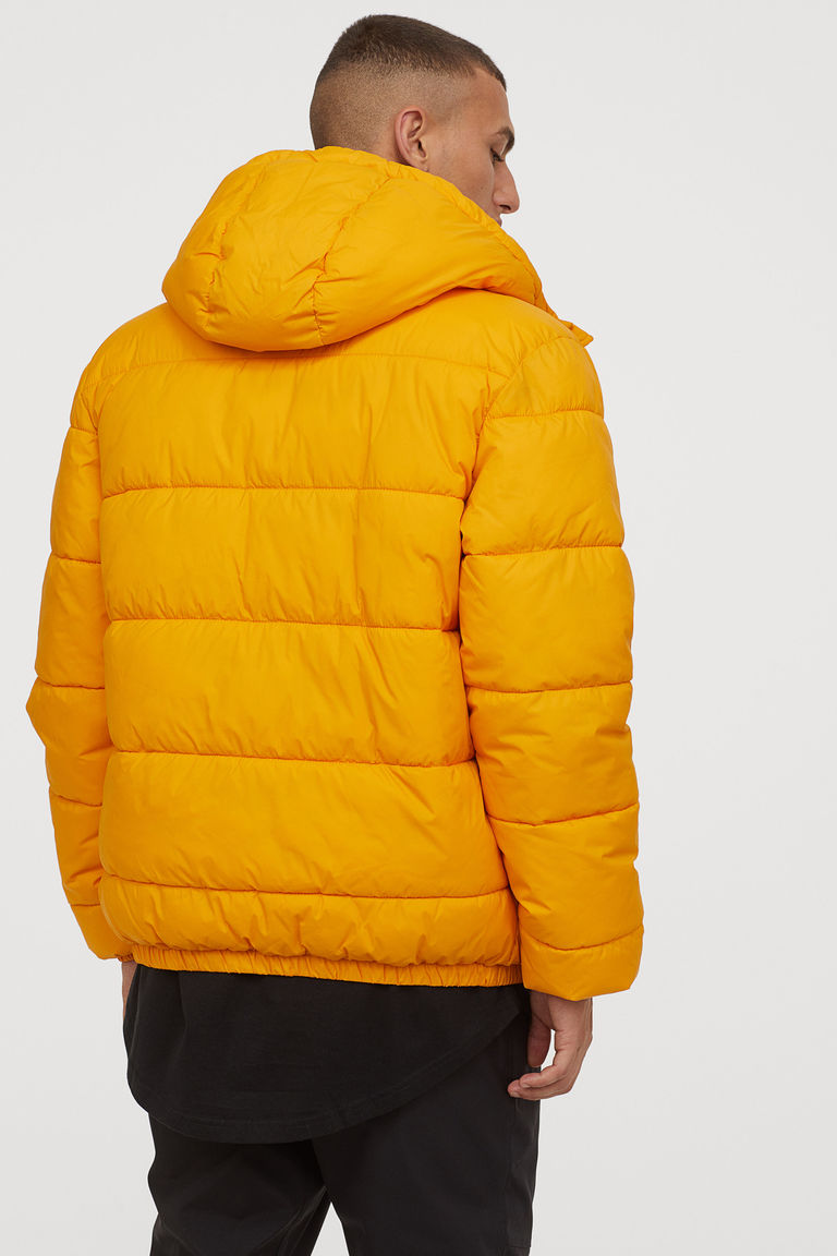 yellow padded jacket mens