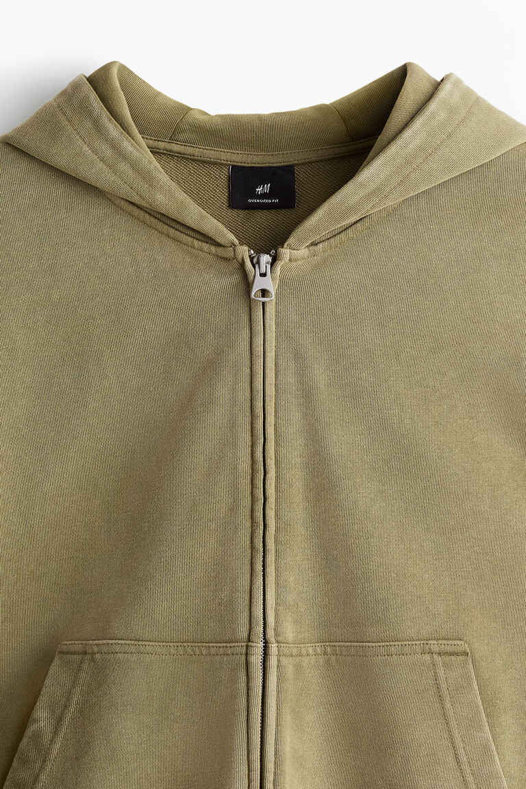 Oversized Fit Zip-through hoodie