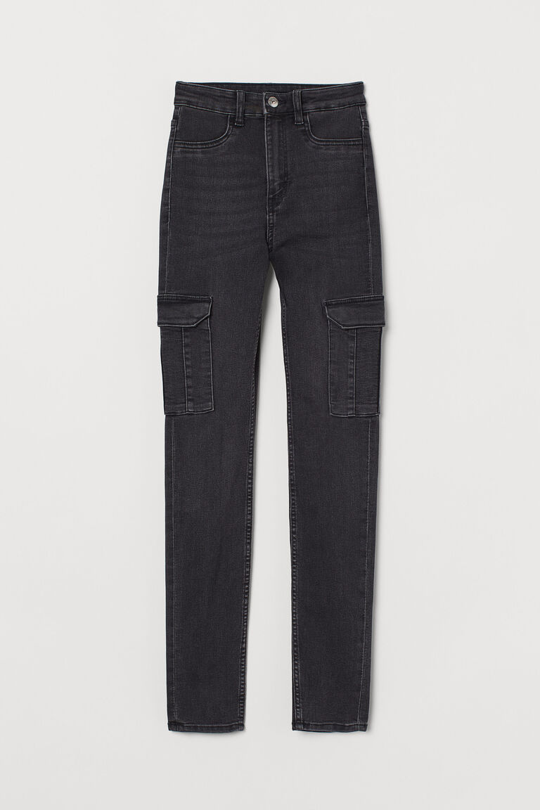 Skinny High Cargo Jeans