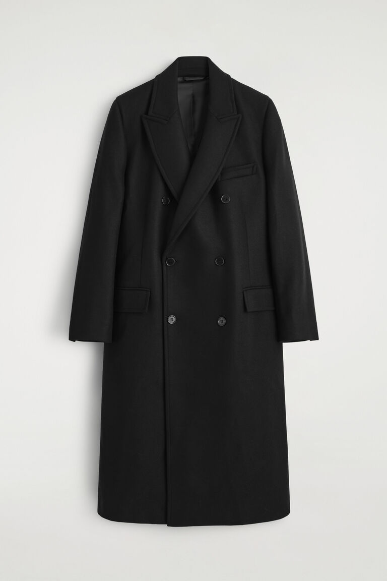 DOUBLE-BREASTED WOOL COAT