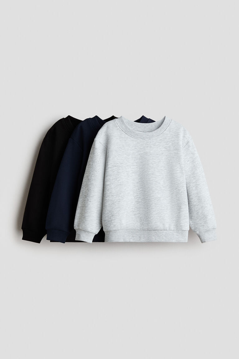 3-pack brushed-inside sweatshirts