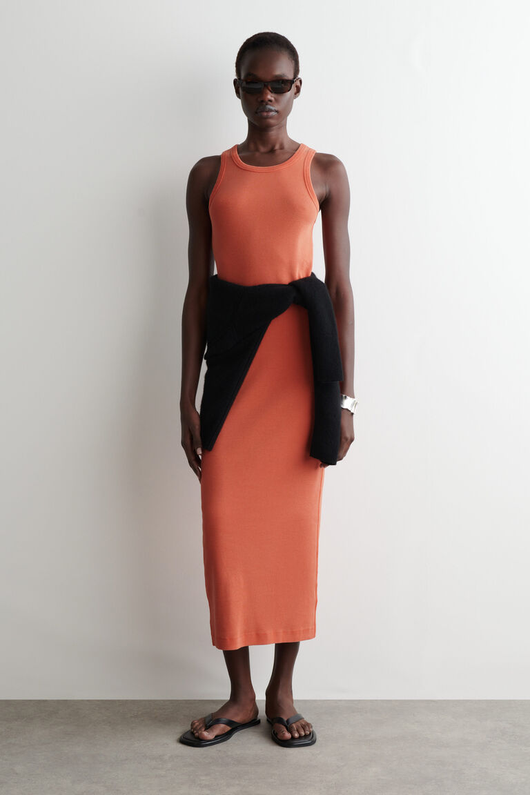RIBBED TUBE DRESS