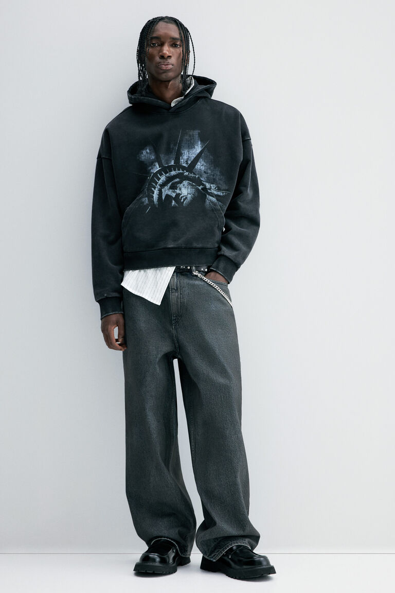 Oversized Fit Printed hoodie