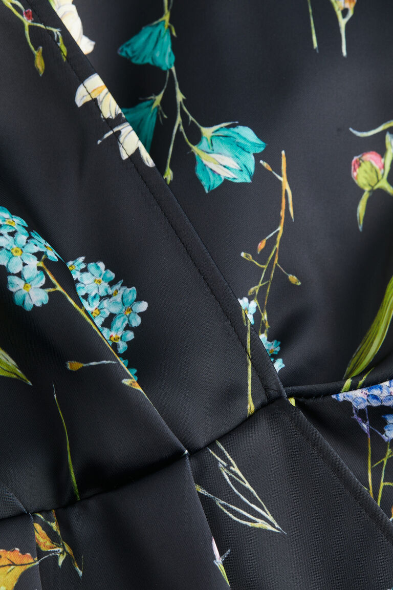 Satin Fiji Wrap Dress