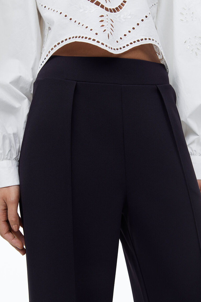 Grey Tailored High Waisted Wide Leg Trousers