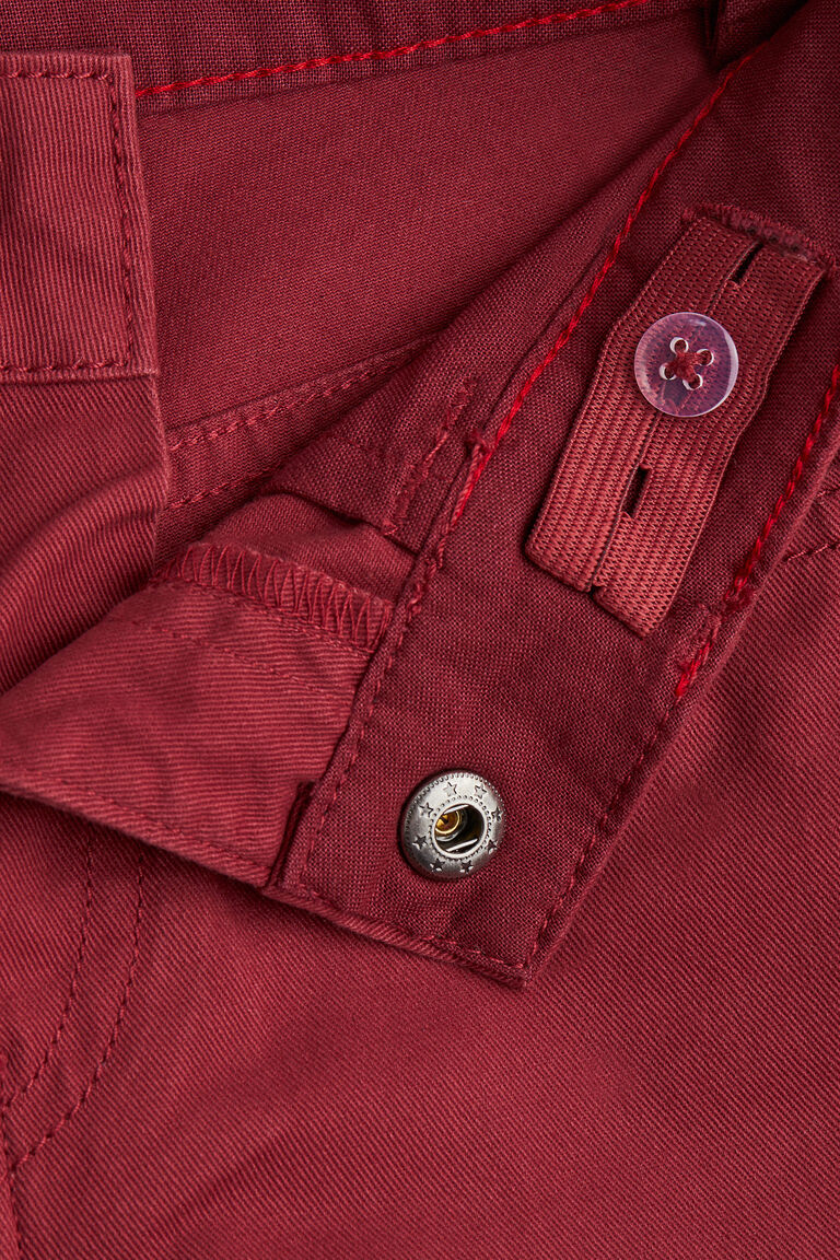 YARN DYE HEAVY COTTON TWILL TROUSERS