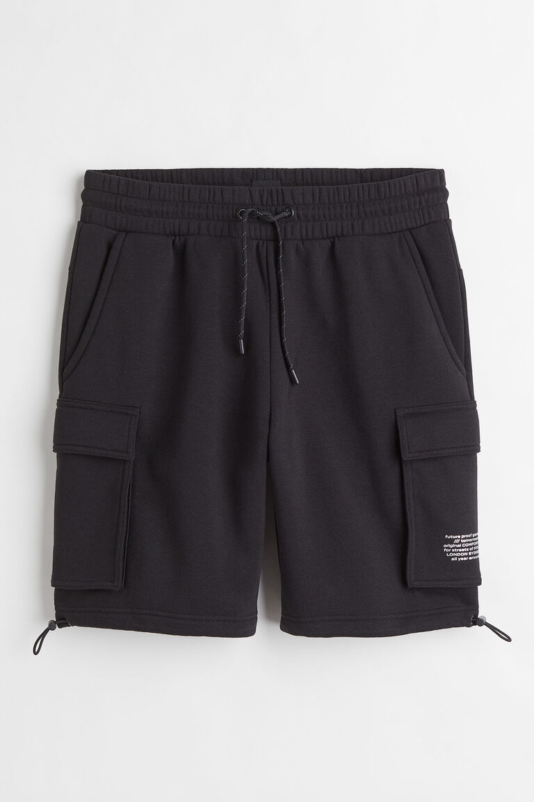 H&m Shorts Relaxed Fit Men H&M Black Medium Shorts Relaxed Fit