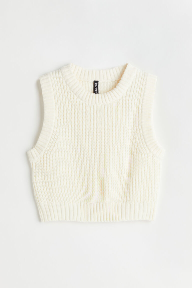 Cropped sweater vest