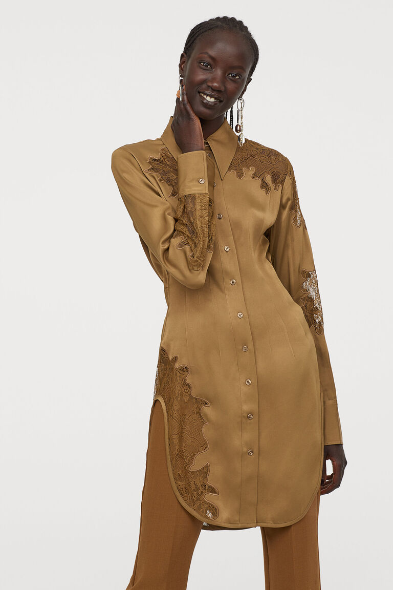 h&m lace shirt
