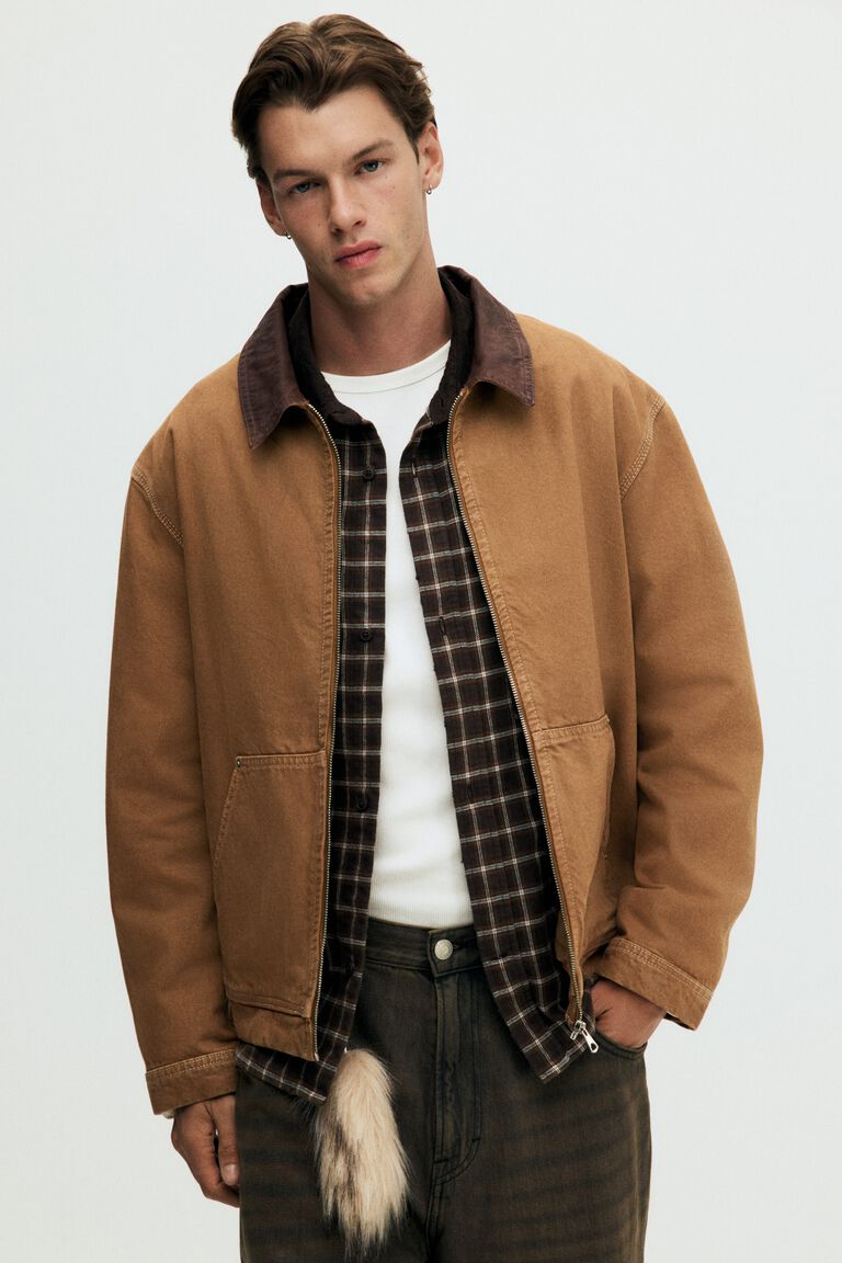 idem loose denim jacket ブラウン loose denim jacket – idem