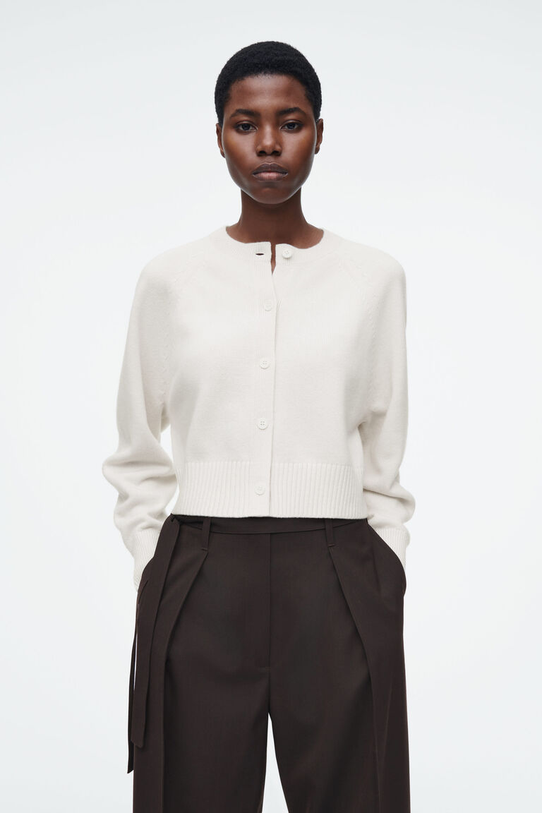 CROPPED WOOL CARDIGAN