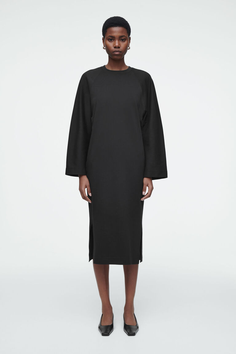 JERSEY MIDI COLUMN DRESS