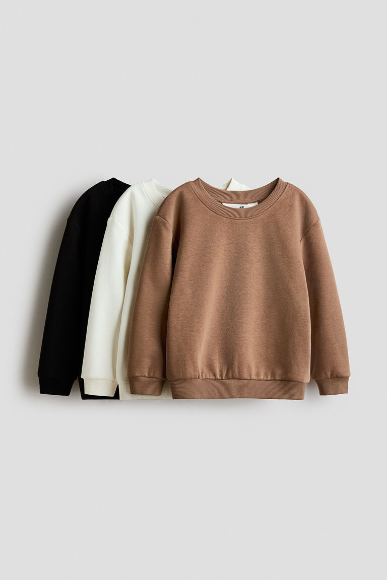 3-pack brushed-inside sweatshirts