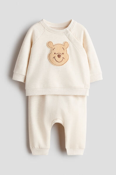 2-piece appliquéd sweatshirt set