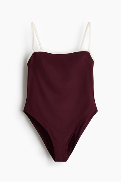 Padded-cup High Leg swimsuit