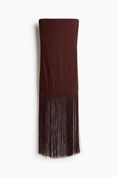 Fringed bandeau dress