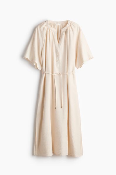 Tie-detail tunic dress