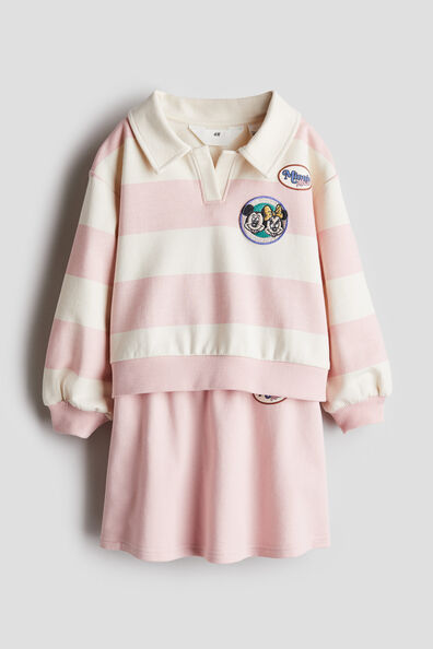 2-piece sweatshirt and skirt set