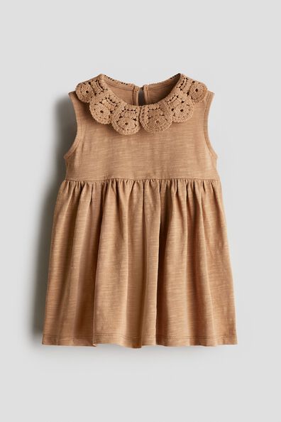 Collared jersey dress