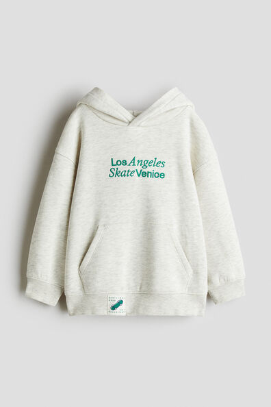 Print-detail hoodie