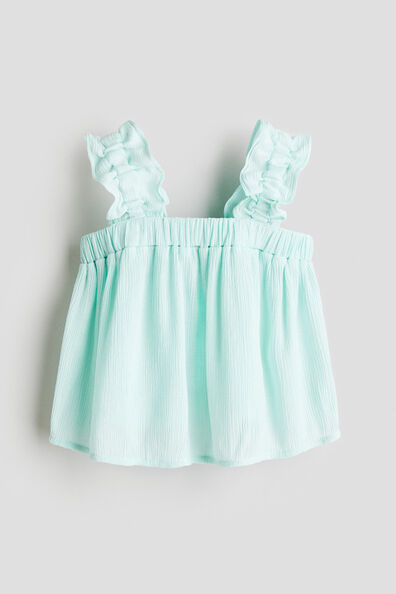 Crinkled chiffon top
