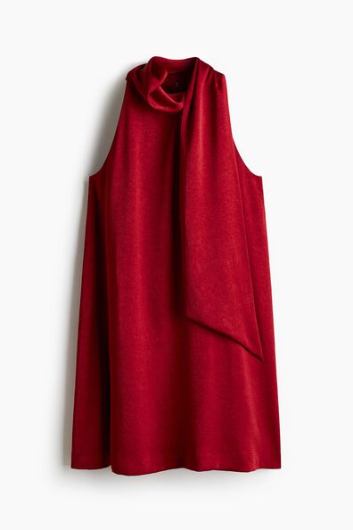 Scarf-collar dress