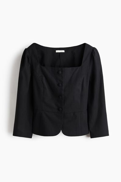 Square-neck blazer