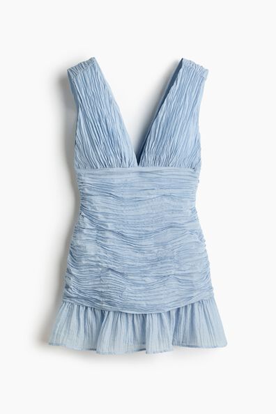 Crinkled sleeveless dress