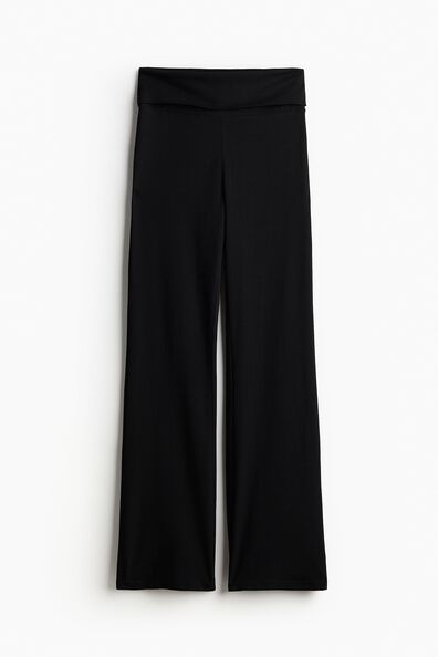 Flared jersey trousers