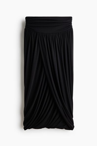 Draped midi skirt