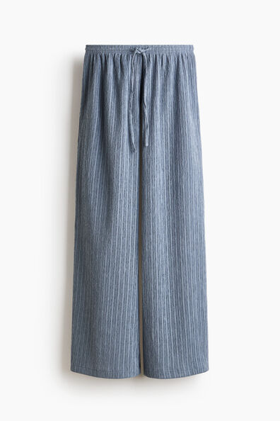 Crinkled drawstring trousers