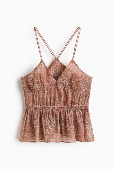 Peplum strappy top