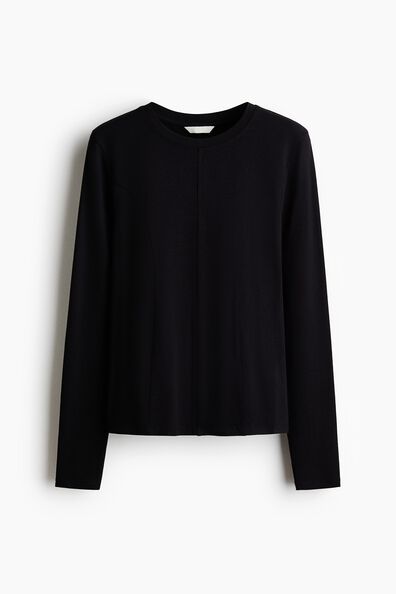 Long-sleeved jersey top