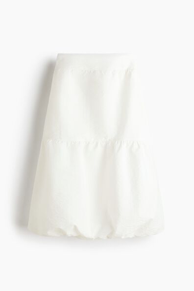 Bubble-hem midi skirt